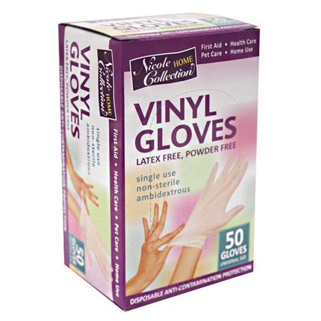 Vinyl Gloves Powder Free One Size Fits all White Disposable Gloves VeZee 50 Pieces