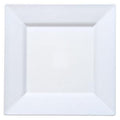 10.75" White Plates Square Plastic Dinner