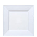 9.5" White Plates Square Plastic Dinner