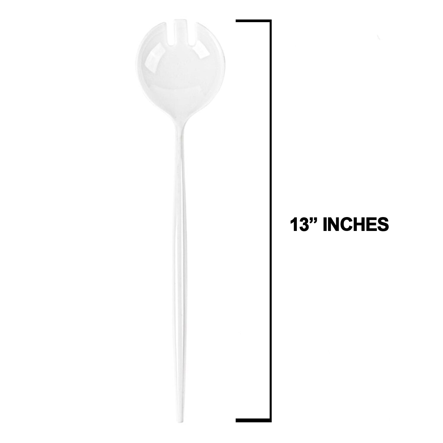 13" Novelty Serving Plastic Cutlery Plastic Spoon & Spork White