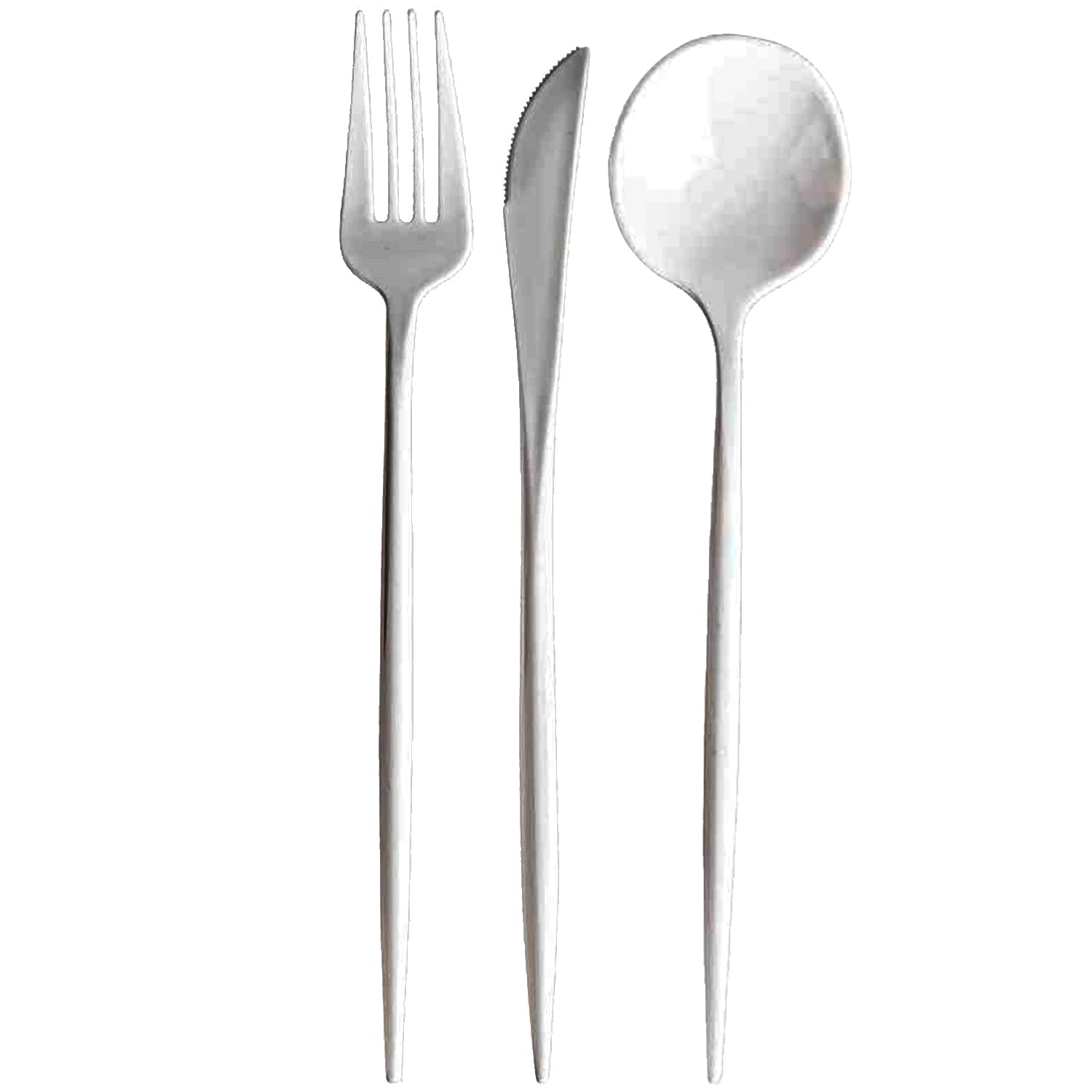White Plastic Dinnerware Set- Value Pack-Organic