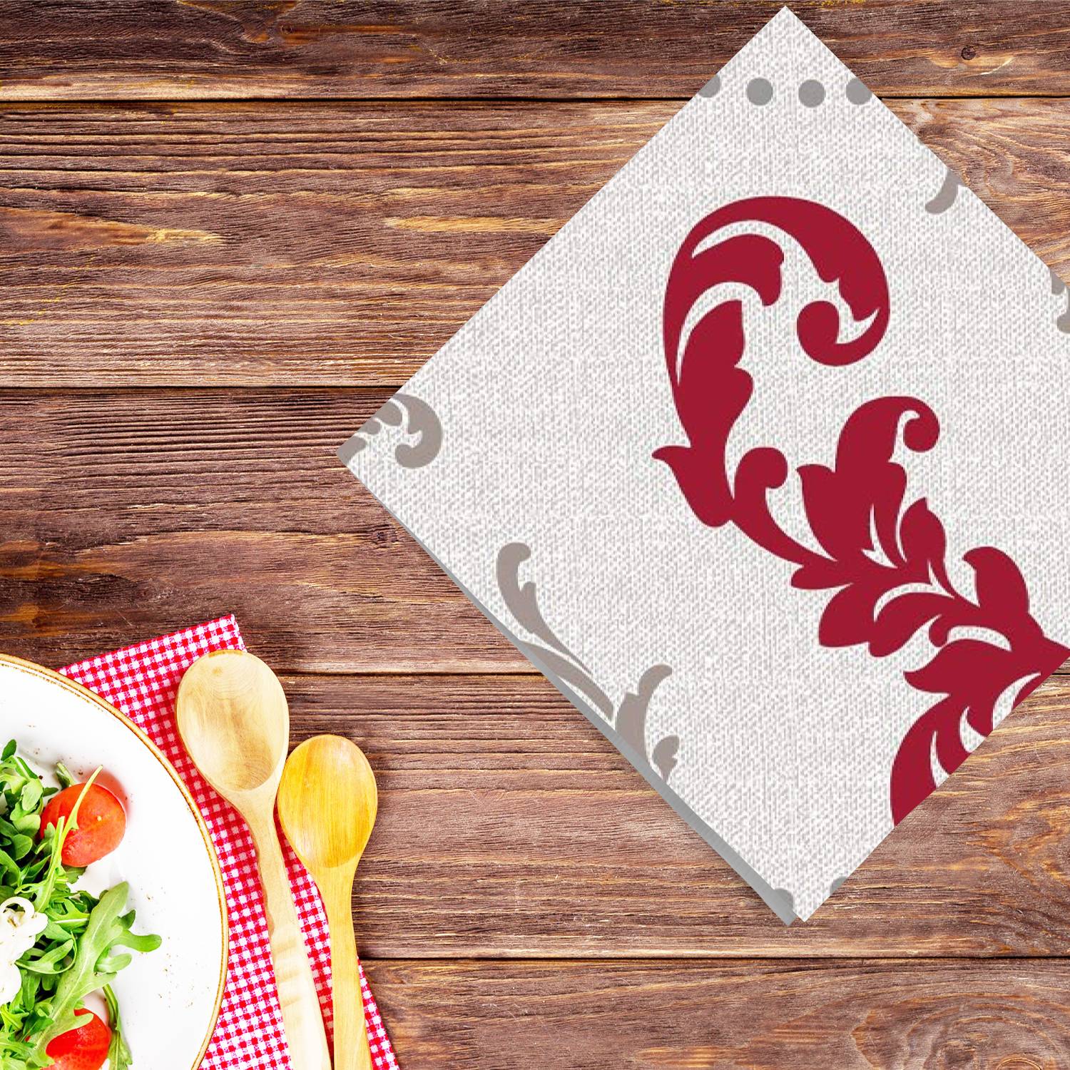 Wine Fleur-de-lis  Lunch Paper Napkins 20 Pack