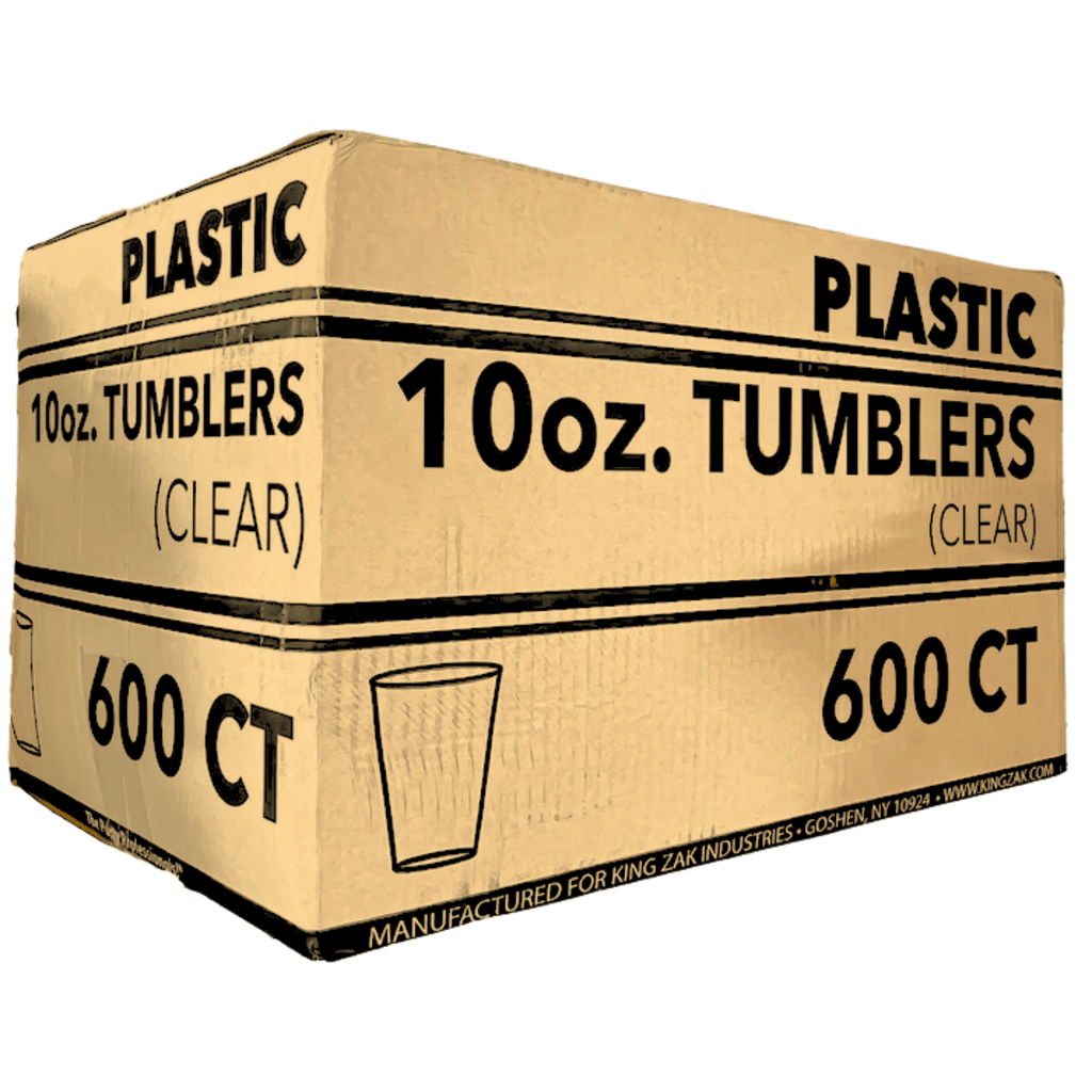 *WHOLESALE* 10oz. Fancy Heavy plastic Tumbler Clear Disposable 600/case