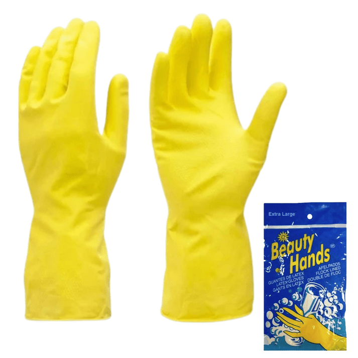 Latex Gloves Reusable Yellow Hand Cleaning X- Large- 1 Pair
