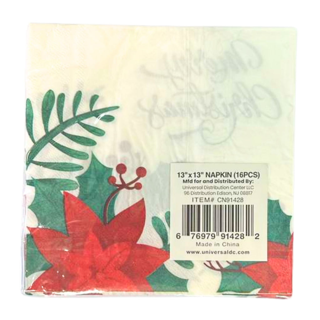 Christmas Lunch Paper Napkins: 16 Pack