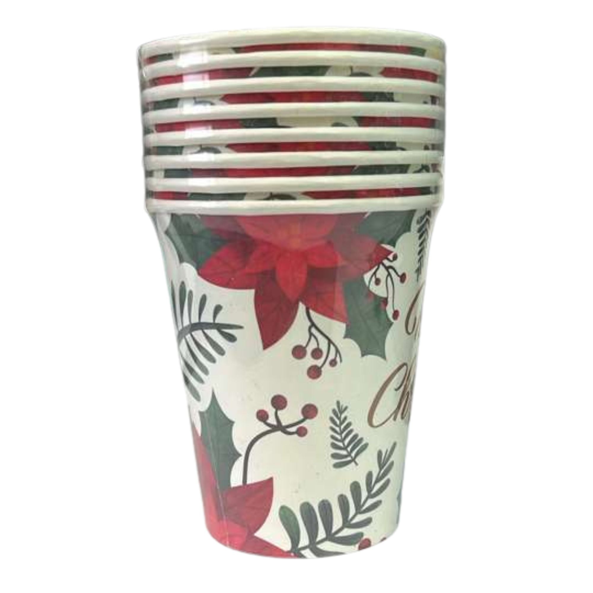 Christmas 9oz Paper Party Cups 8 Pack