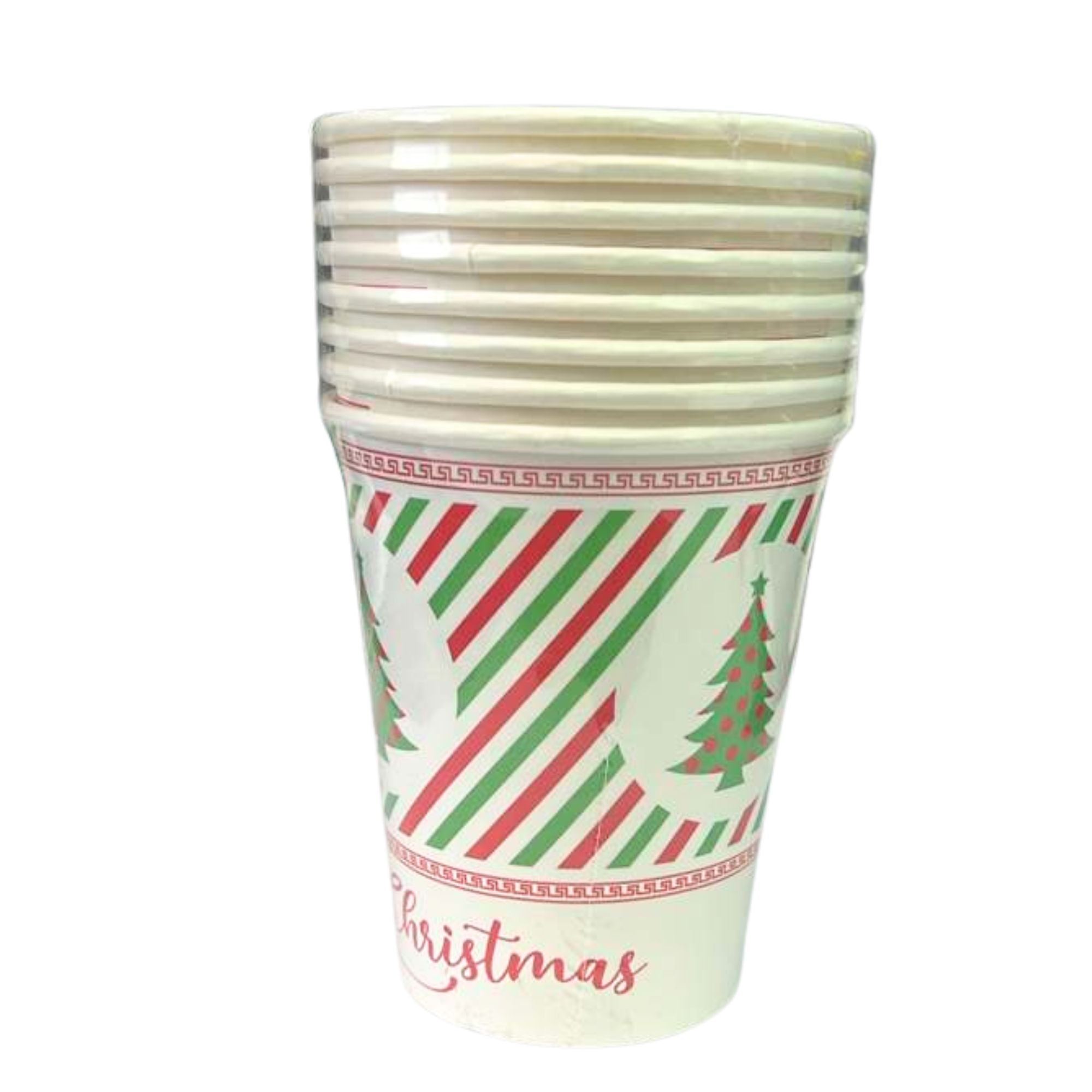 Christmas 9oz Paper Party Cups 8 Pack - Disposable