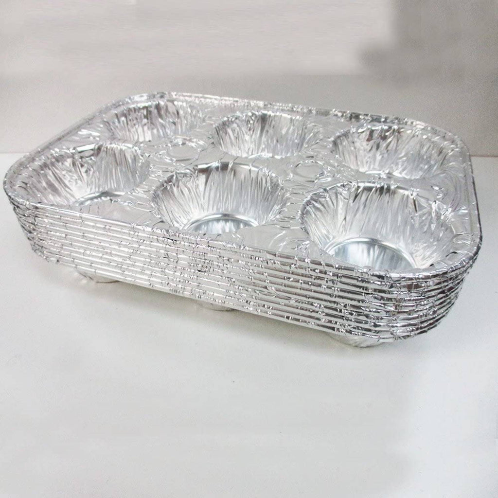 *WHOLESALE* Muffin Pan 6 cup Disposable Aluminum  200/Case