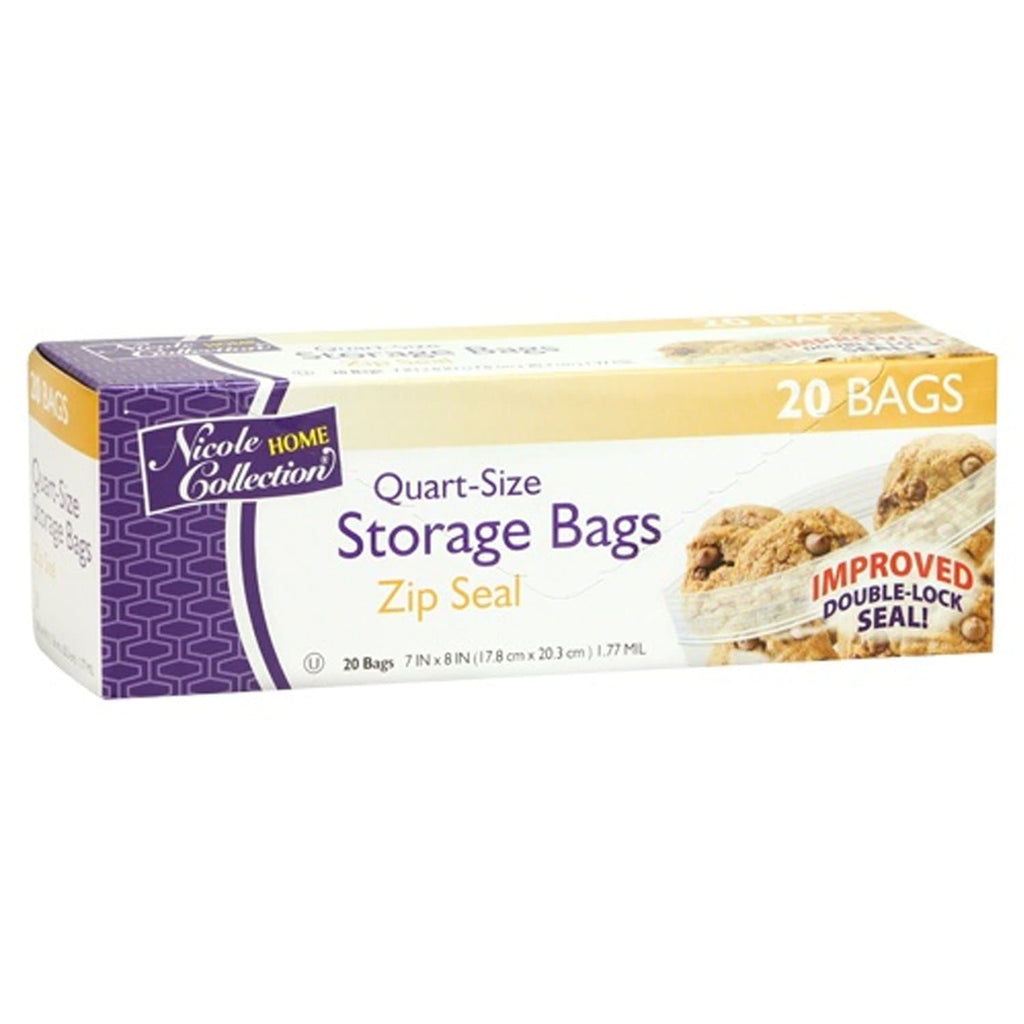 Quart Size Bags Zip Seal Plastic Storage