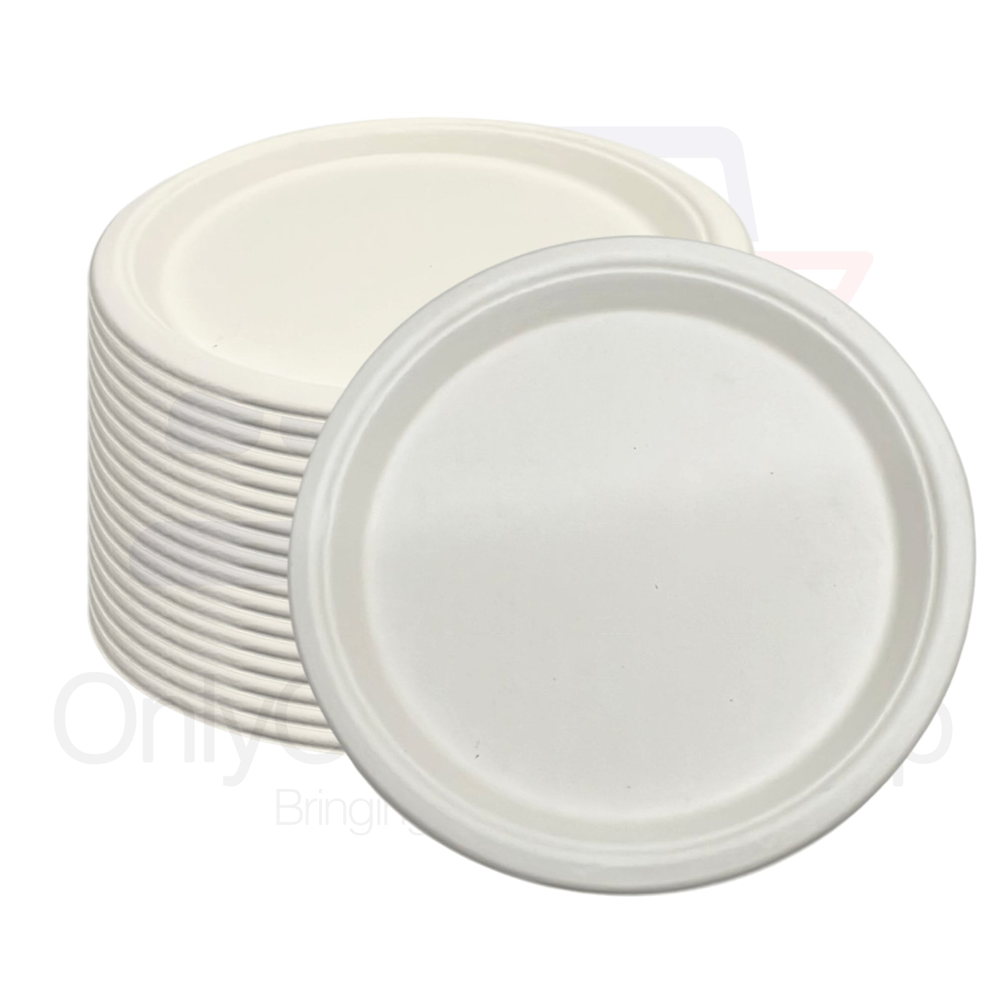 Eco 9″ Biodegradable Compostable Dinner Plates: 50 Pack