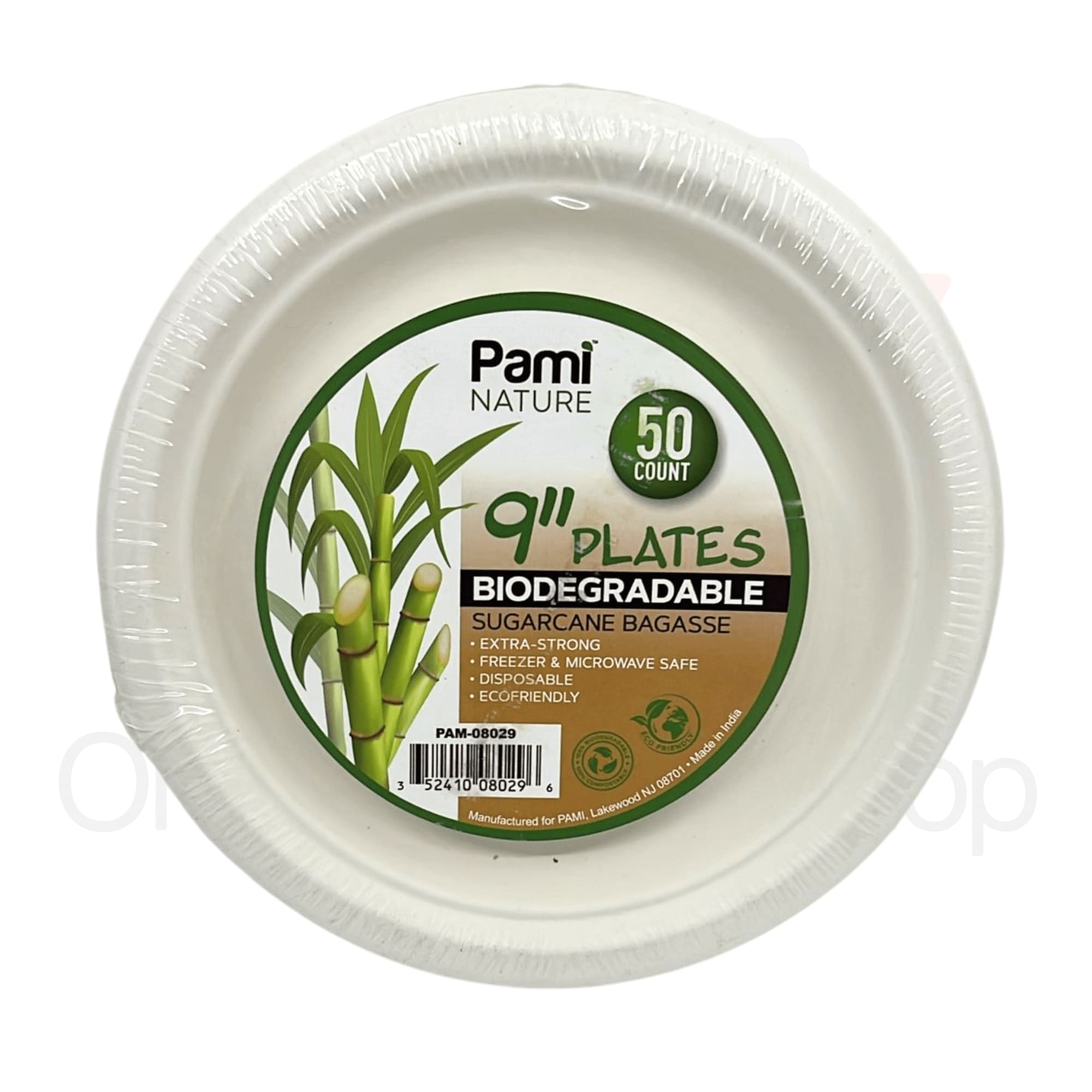 Eco 9″ Biodegradable Compostable Dinner Plates: 50 Pack