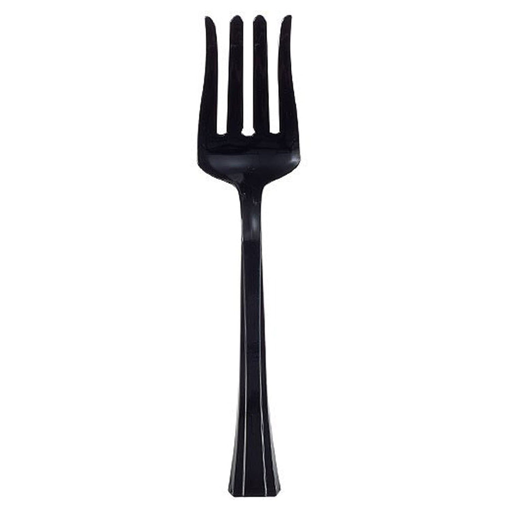 12" Black heavy weight plastic serving fork