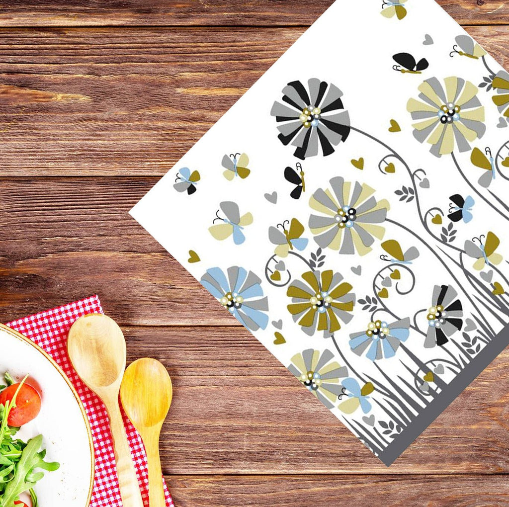 Butterfly Love Disposable Lunch Paper Napkins 20 Pack