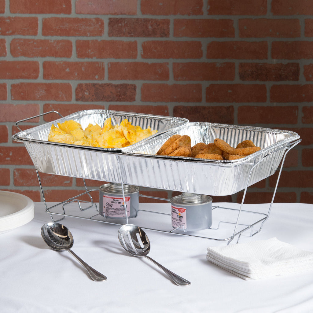33 Piece Buffet Serving Kit Disposable Aluminum Refill Chafing: (No Racks)