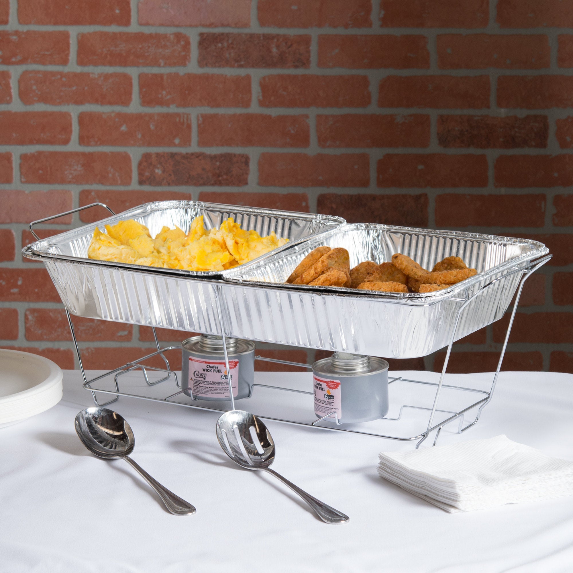 33 Piece Buffet Serving Kit Disposable Aluminum Refill Chafing: (No Racks)