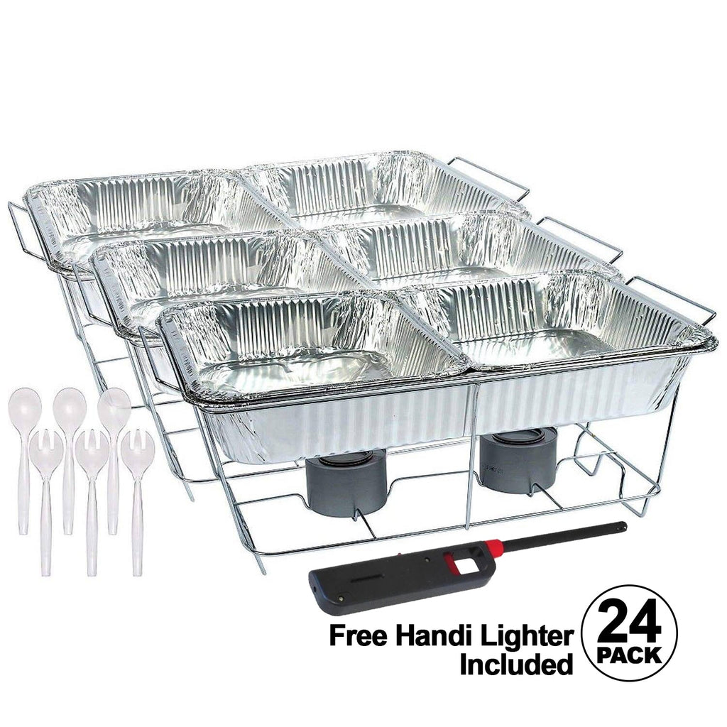 28 Piece Buffet Serving Kit Disposable Aluminum Refill Chafing: (No Racks)