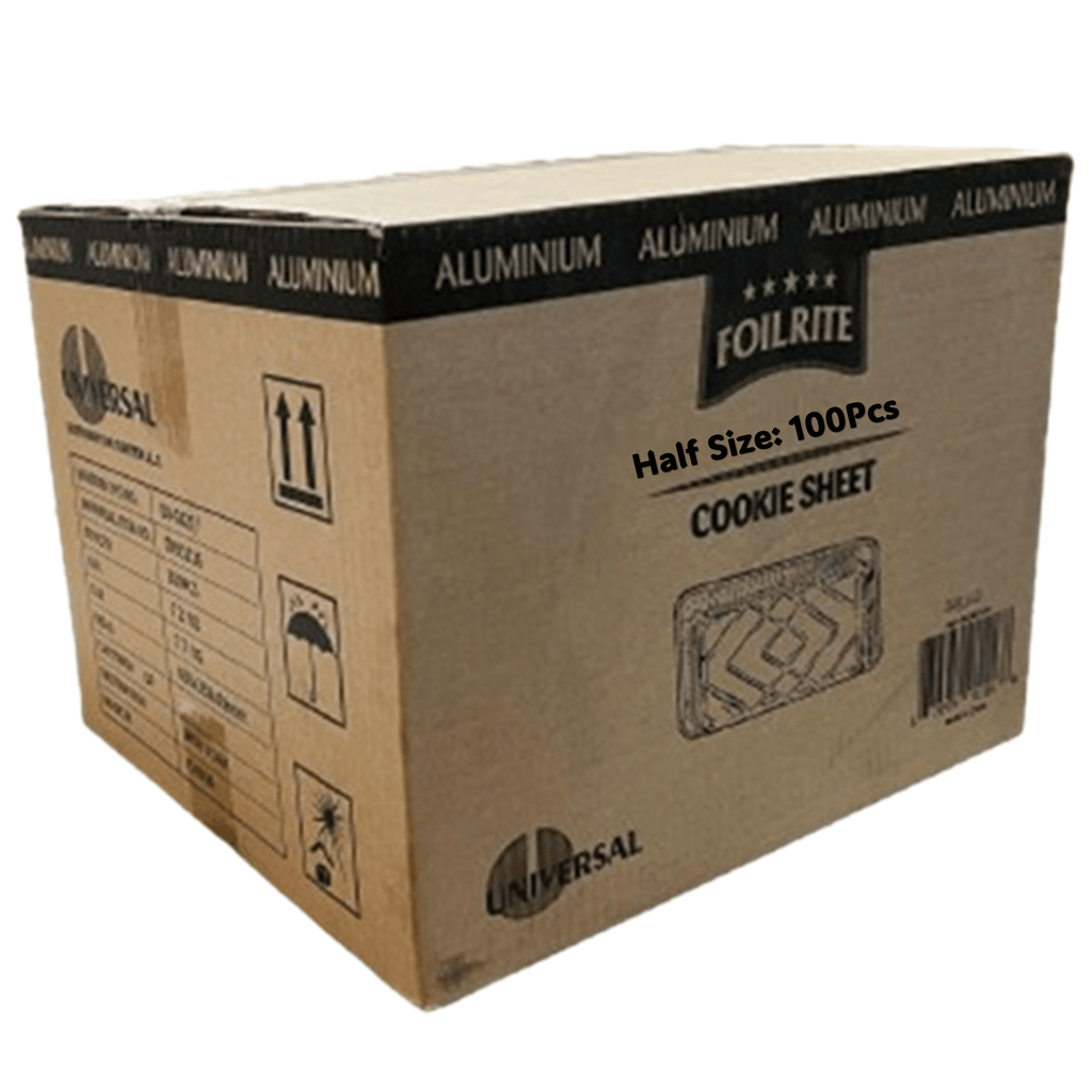 *WHOLESALE* Half (1/2) Size Cookie Sheet Disposable Aluminum 100/ Case