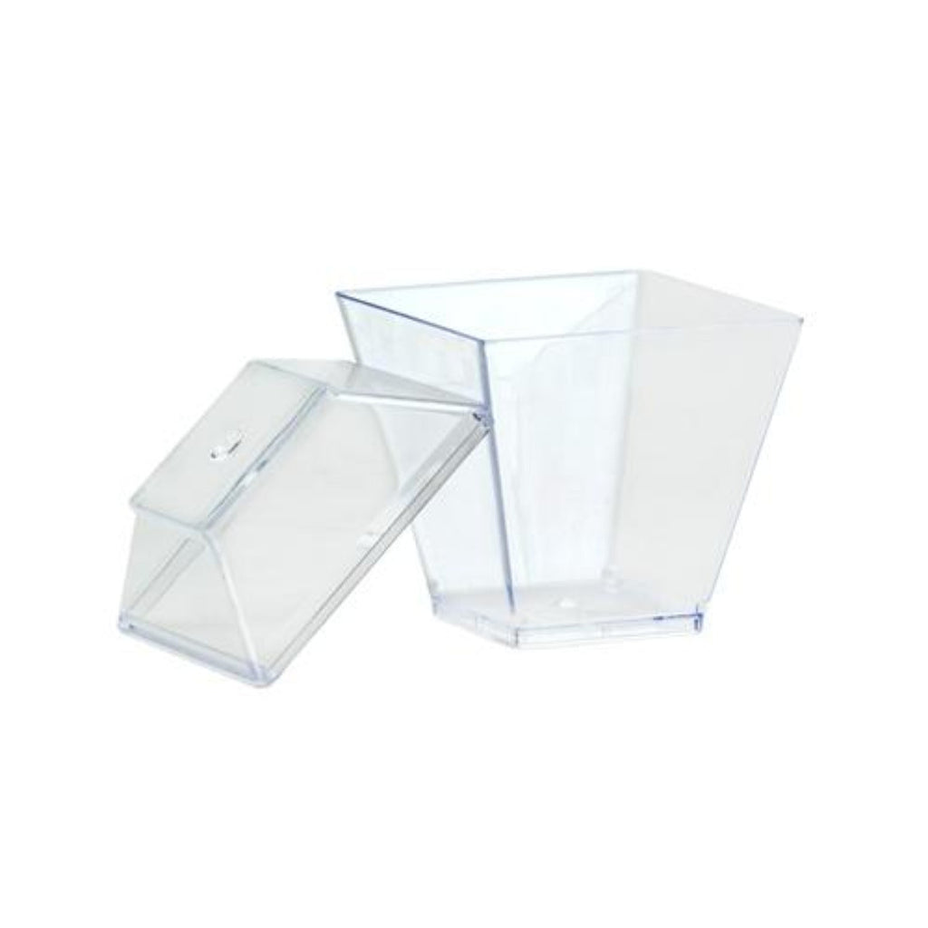 2oz Mini Plastic Gourmet Dish Petite Clear