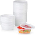 *BUY BULK* 8oz Containers with Lids Heavy Duty Plastic Deli Food Storage Food Storage & Serving VeZee 24