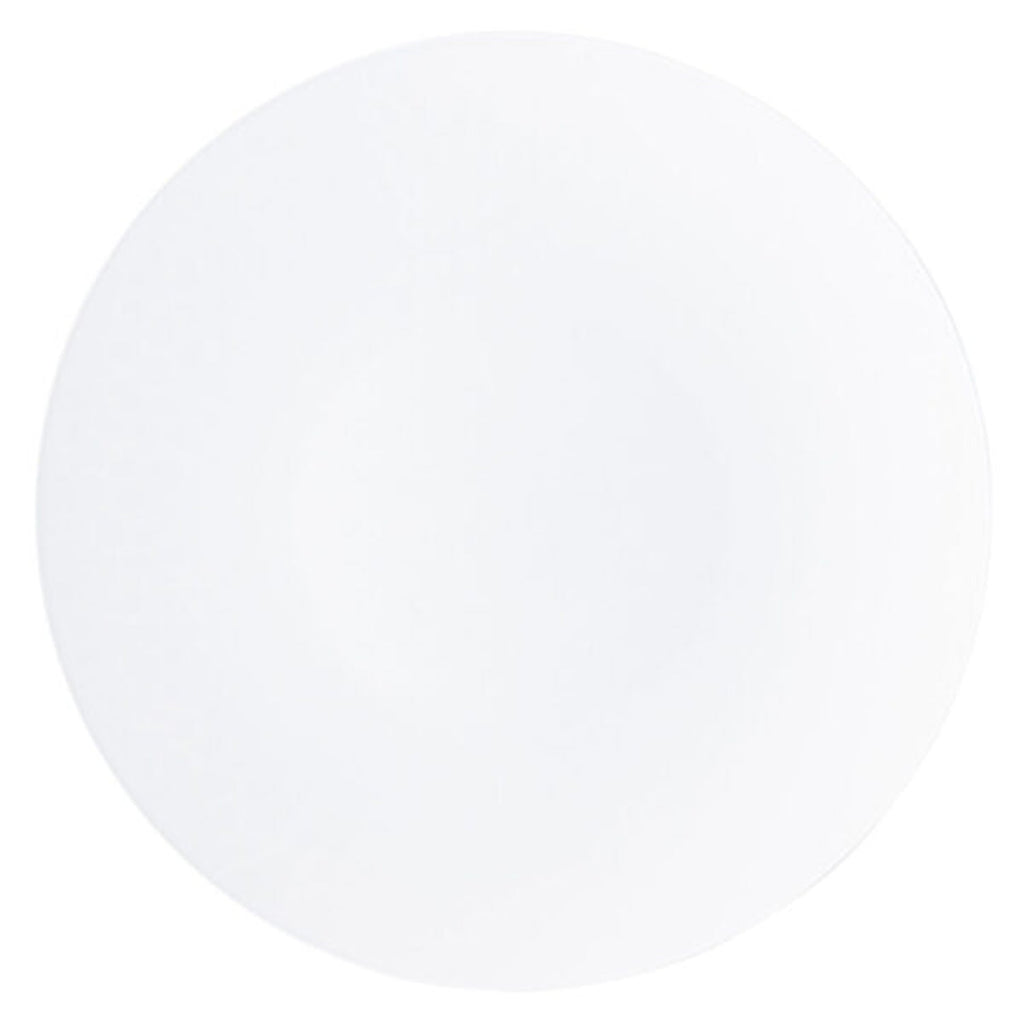 13" White Hammered Plastic Charger