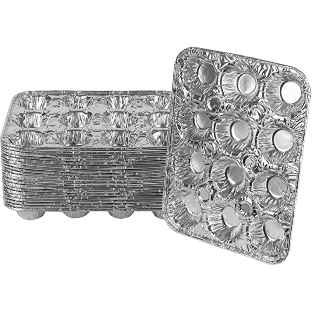 *WHOLESALE* 12 Section Cup Mini Muffin Disposable Aluminum Pan 200/Case