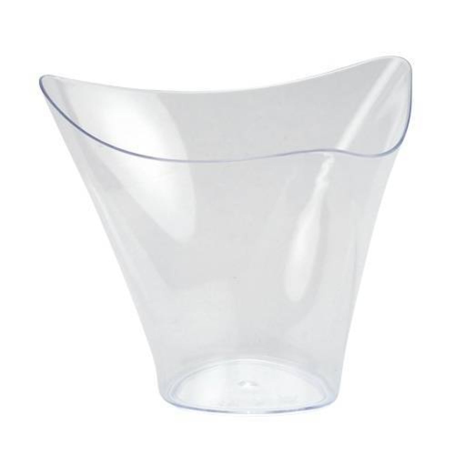Mini Plastic Flared Triangle Clear Cup