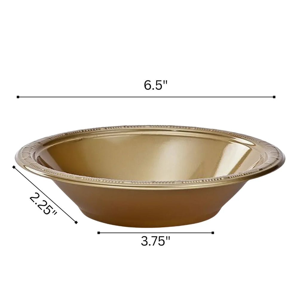 GOLD Complete Plastic Disposable Dining Solution for Your Event: Budget Party Set
