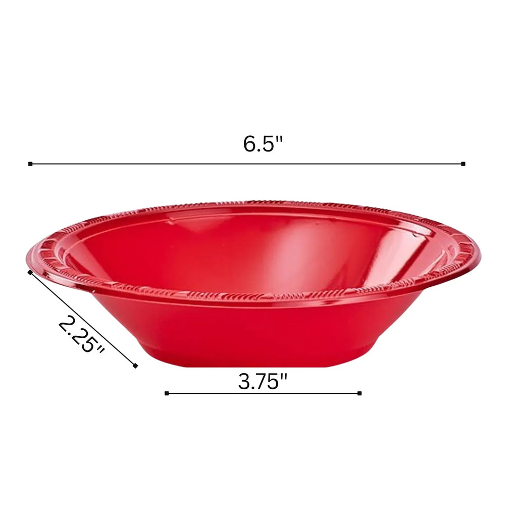 RED Complete Plastic Disposable Dining Solution for Your Event: Budget Party Set