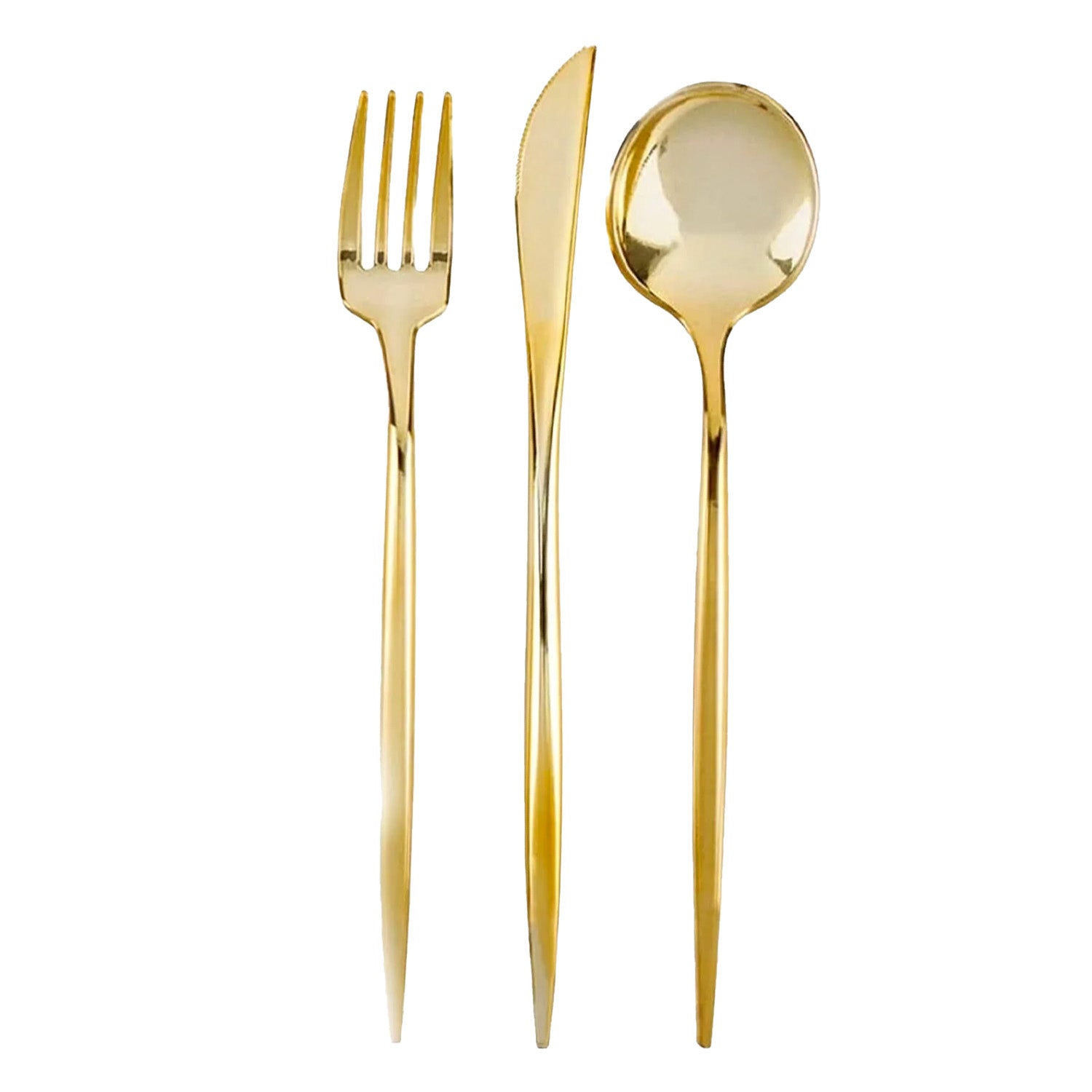 Heavyweight White Lace Gold Rim Plastic Dinnerware Set- Value Pack-Lacetagon