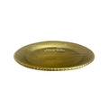17.75X12.75 Gold Oval Metallic Serving Disposable Plastic Tray