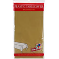 54'' X 108'' Gold Rectangular Tablecover Plastic