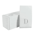 Letter D Silver Monogram Paper Dinner Napkins  14 Pack