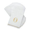 Letter O Gold Monogram Paper Dinner Napkins 14 Pack