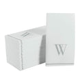 Letter W Silver Monogram Paper Dinner Napkins 14 Pack