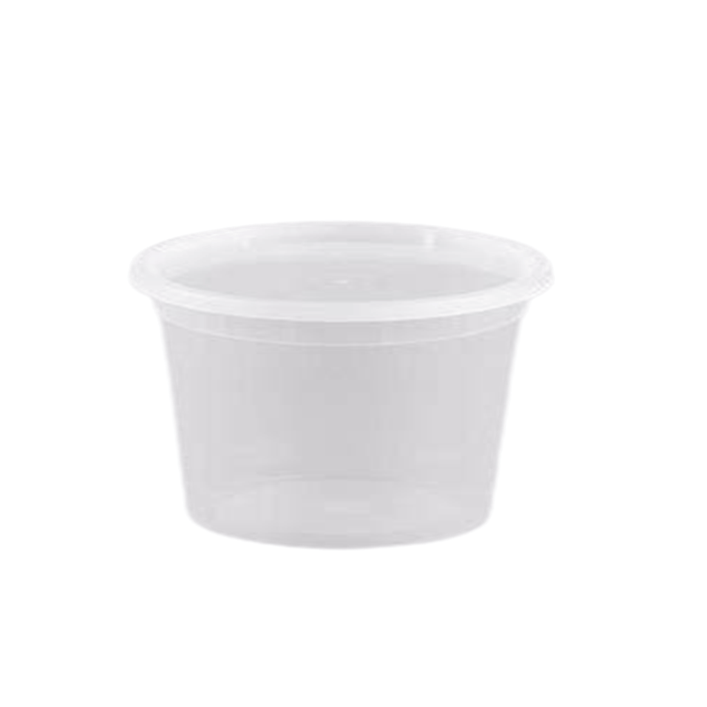 16oz Deli Container with Lids Lightweight Plastic Clear Plastic Round