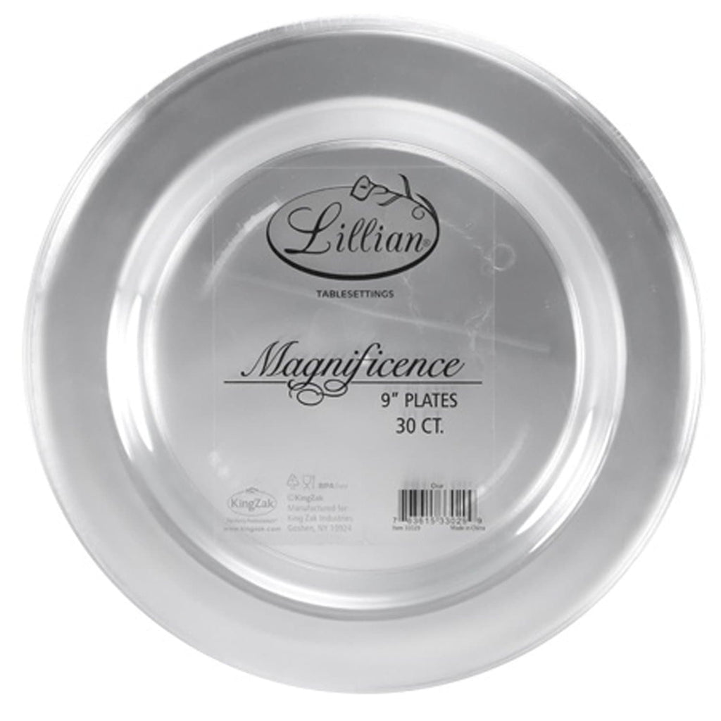 *JUMBO PACK* 9" Plate Clear Magnificence Heavy weight Plastic