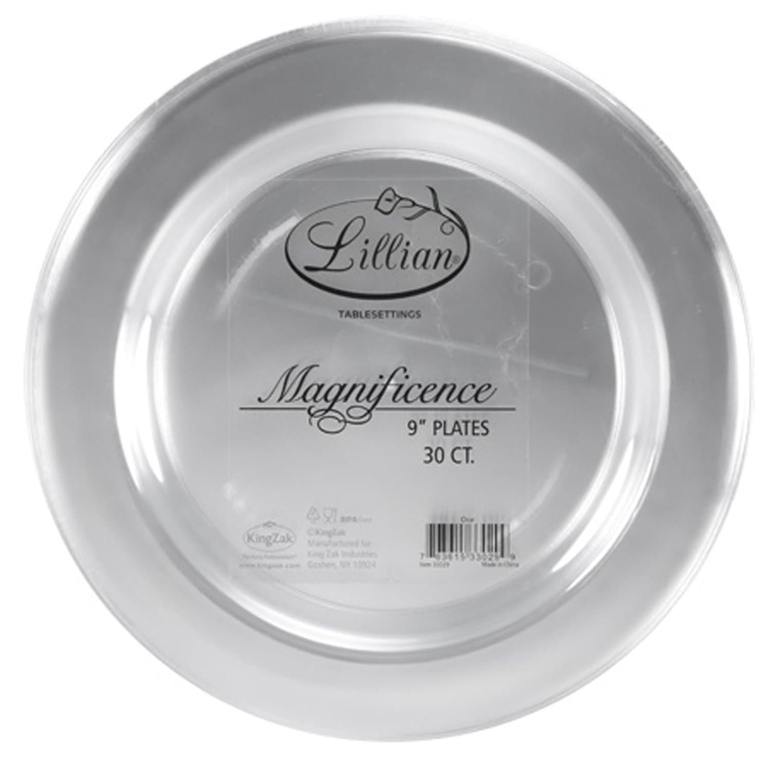 *JUMBO PACK* 9" Plate Clear Magnificence Heavy weight Plastic