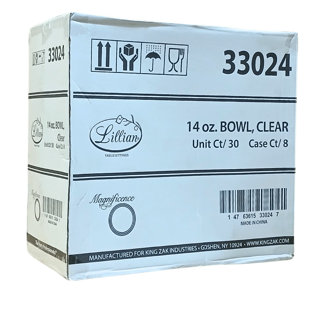 *WHOLESALE*14oz Clear Bowls Heavy weight Plastic Magnificence 240/Case
