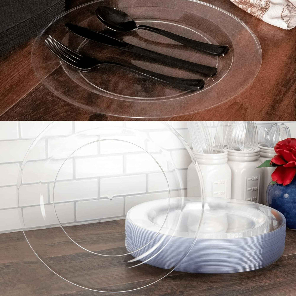 *JUMBO PACK* 10.25" Dinner Plate Clear Magnificence Heavy weight Plastic