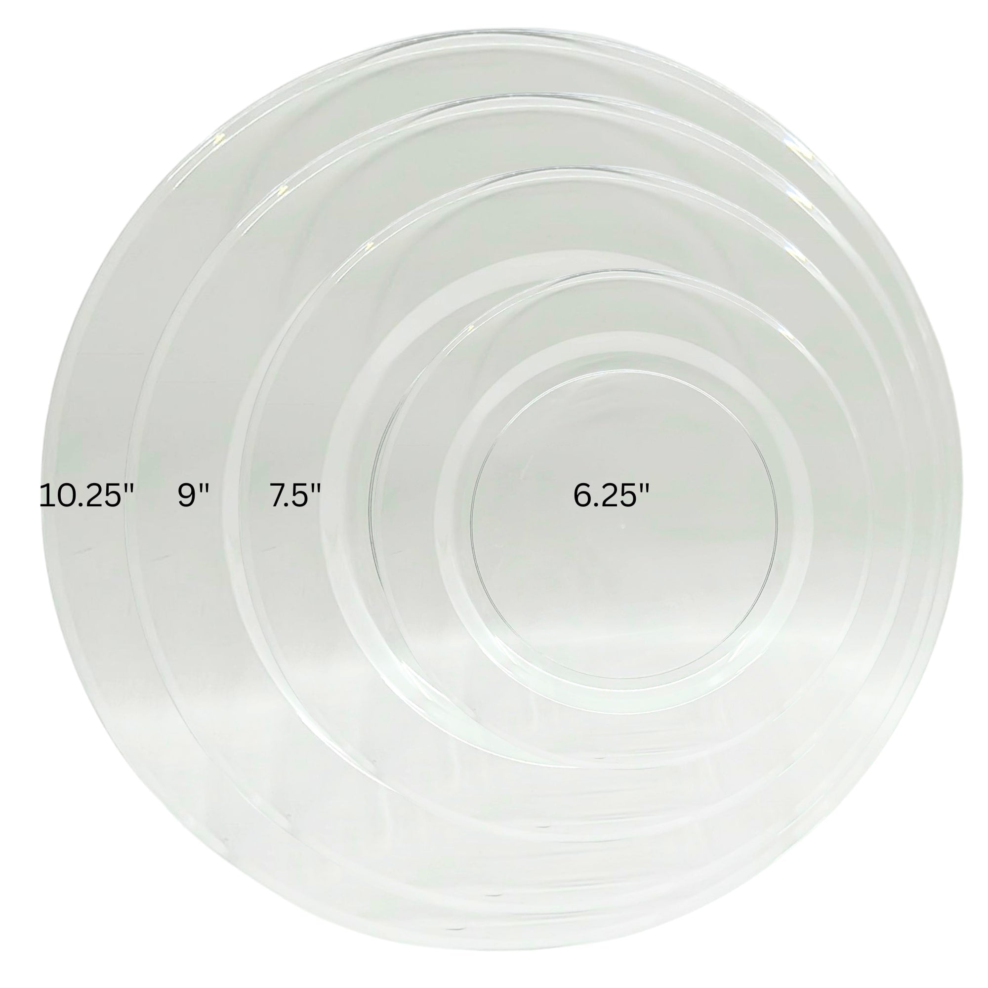 *JUMBO PACK* 6.25" Dessert Plate Clear Magnificence Heavy weight  Plastic