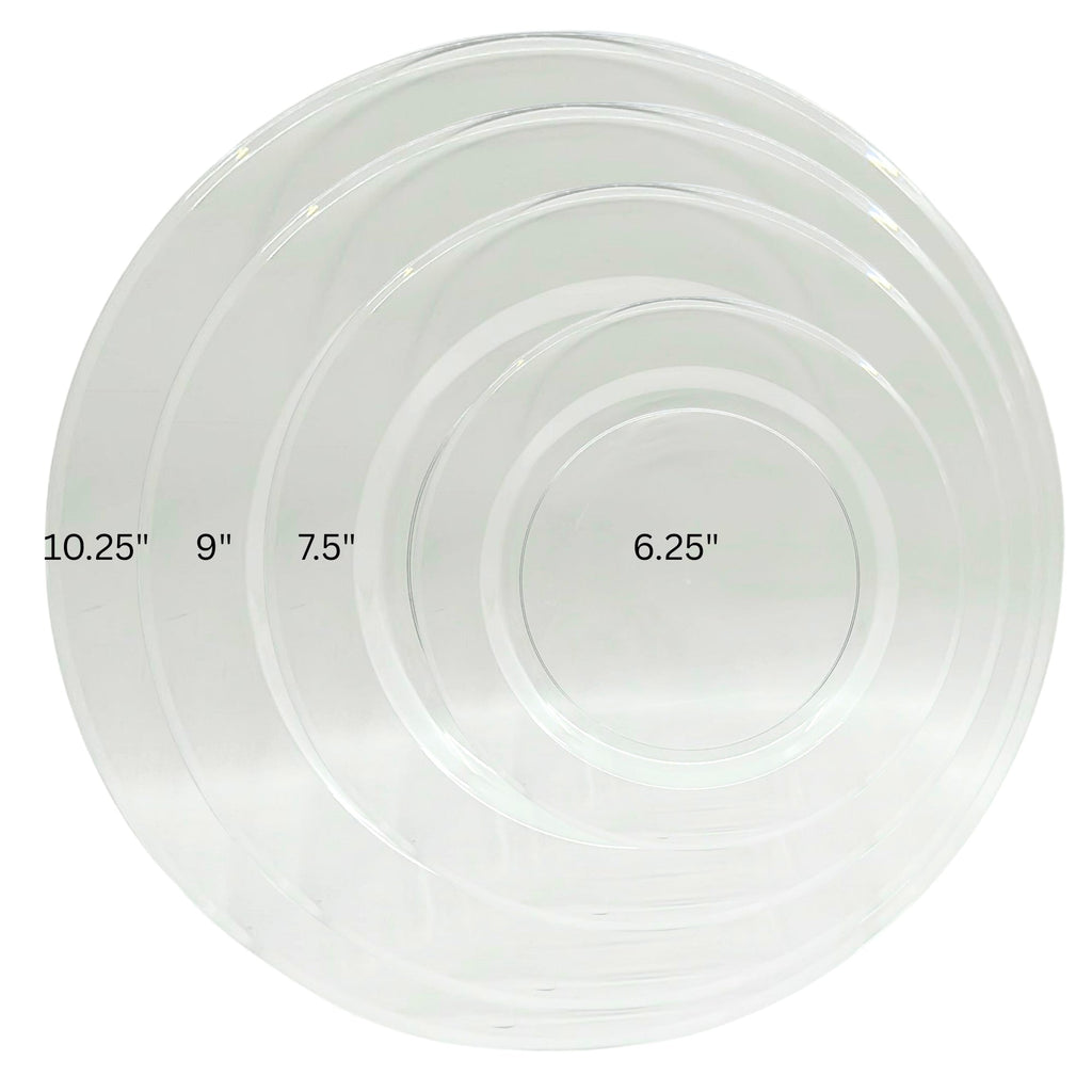 *WHOLESALE* Magnificence 9" Heavy weight  Plastic Dinner Plate Value pack Clear: 240/Case