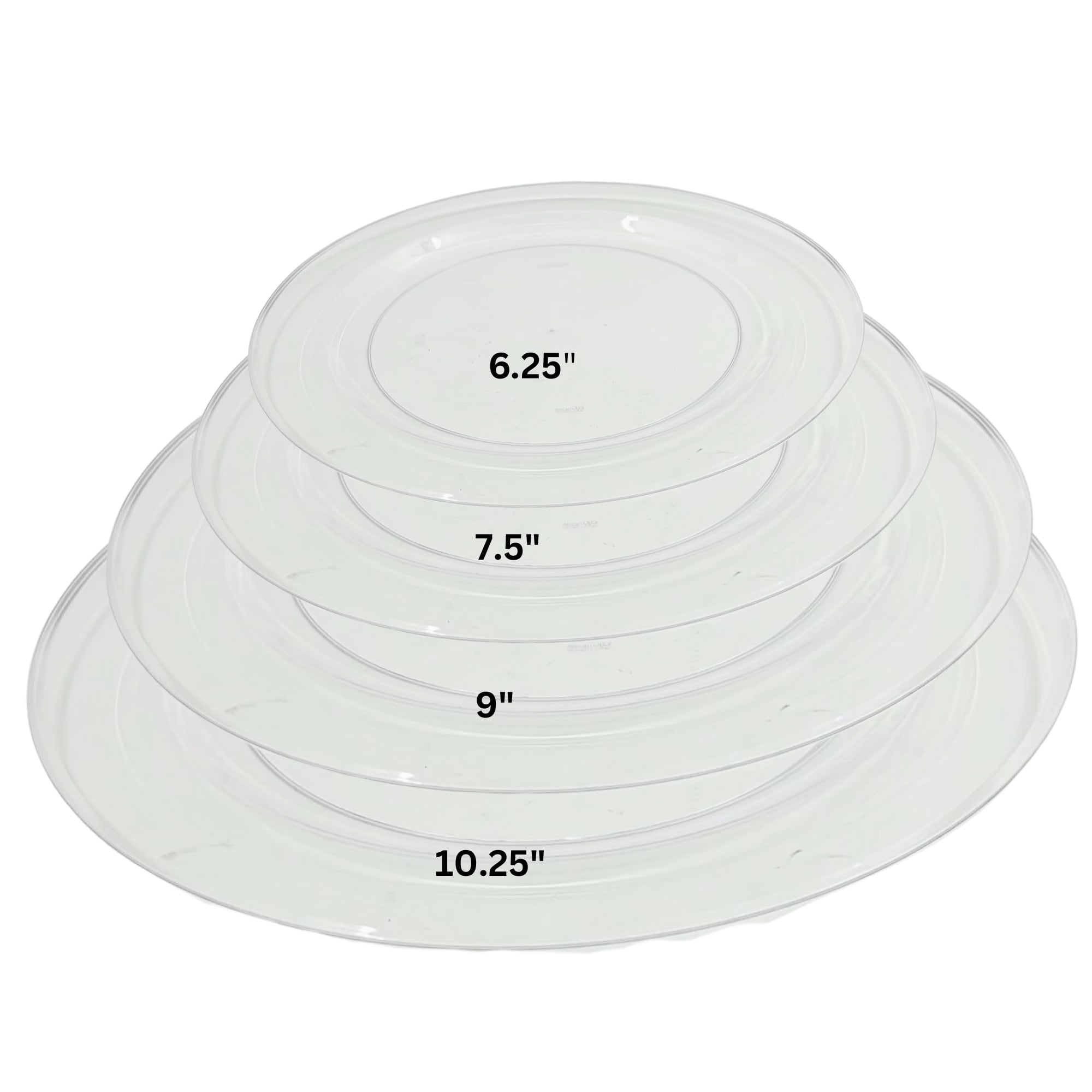 *JUMBO PACK* 10.25" Dinner Plate Clear Magnificence Heavy weight Plastic