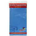 54'' X 108'' Medium Blue Rectangular Tablecover Plastic