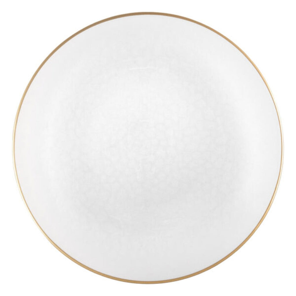 13" Transparent / Gold Rim Hammered Plastic Charger