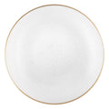 13" Transparent / Gold Rim Hammered Plastic Charger