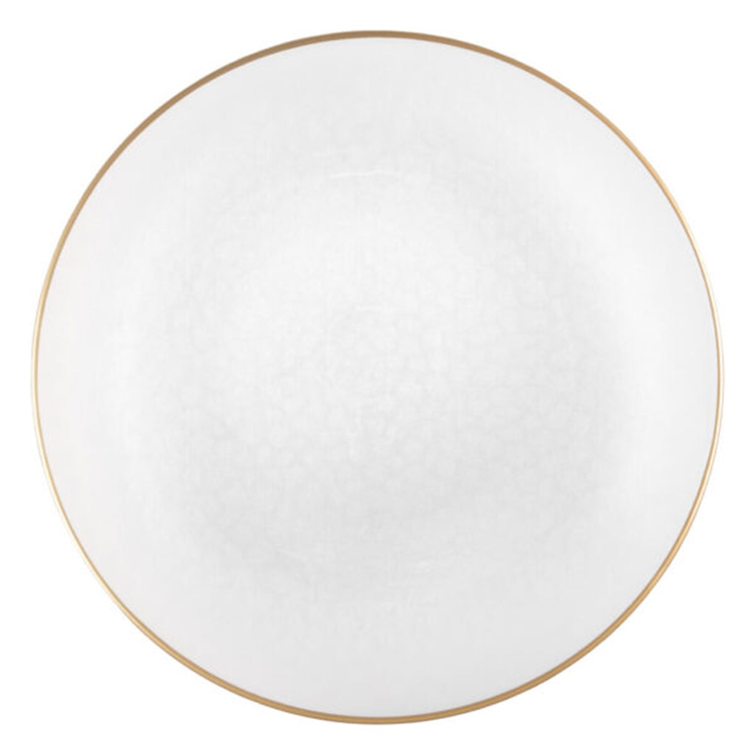 13" Transparent / Gold Rim Hammered Plastic Charger