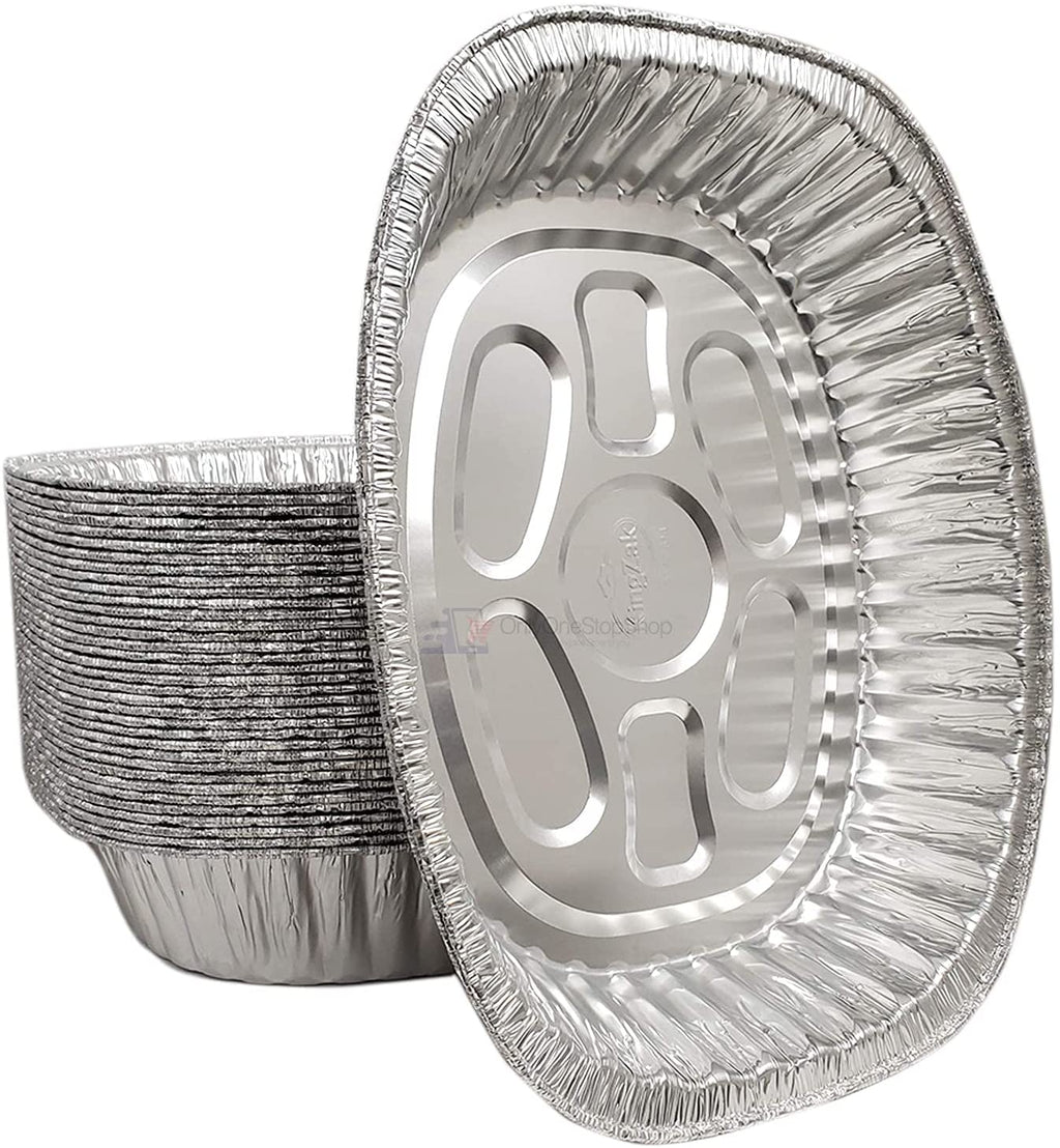 *WHOLESALE* Large Oval Turkey Roaster Pans Aluminum Disposable 100/case