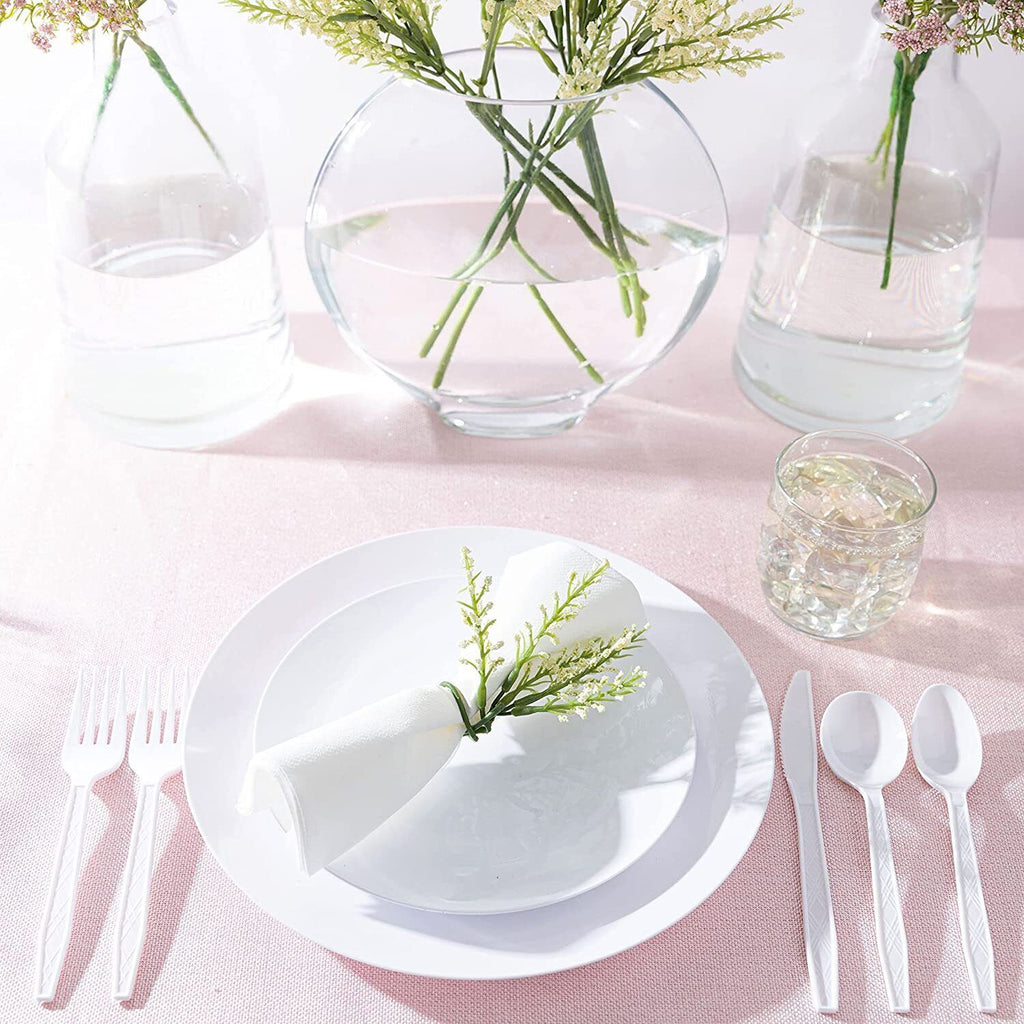 360 Pcs White Utensils Set Disposable Plastic High quality