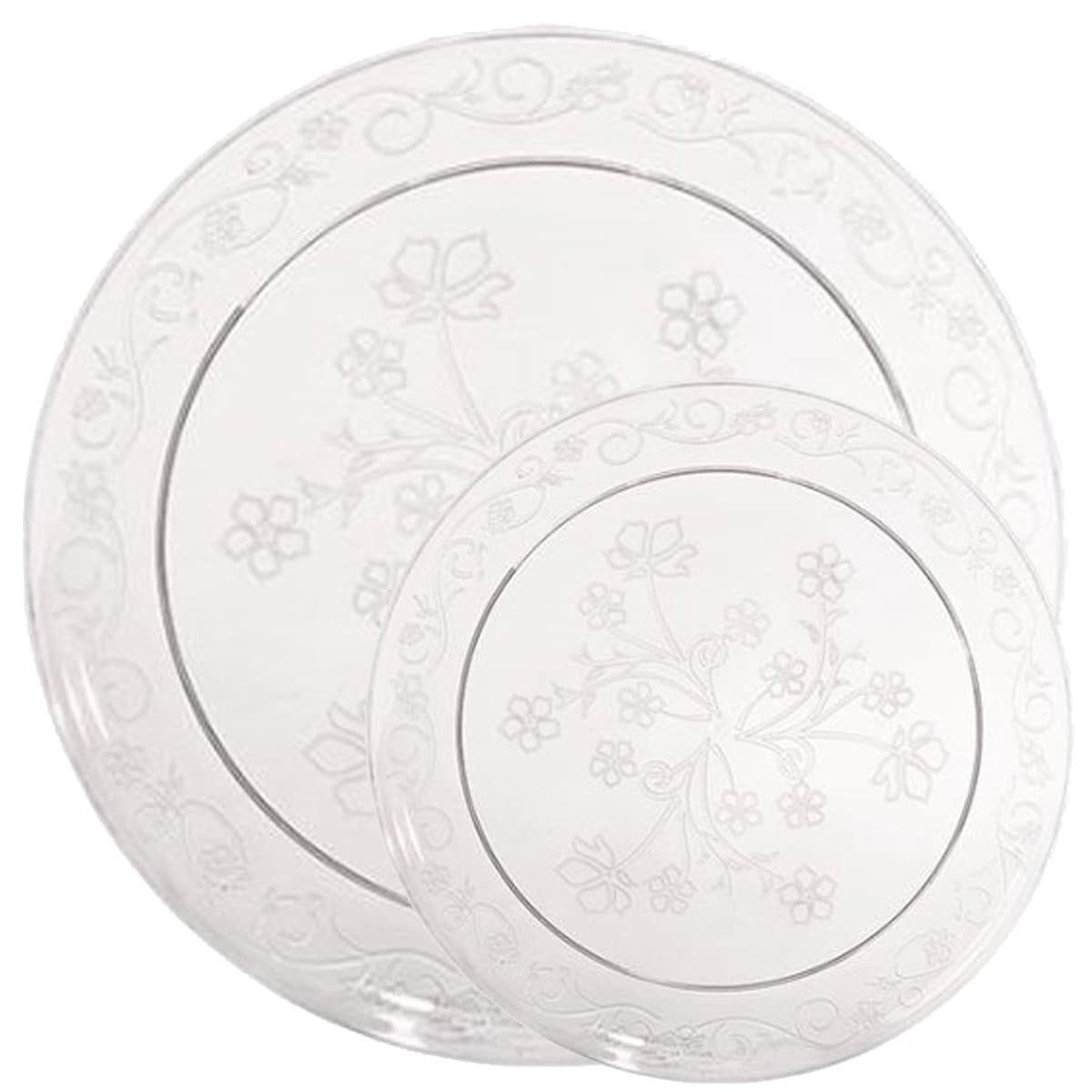 Clear Plastic Dinnerware Set- Value Pack -D'Vine