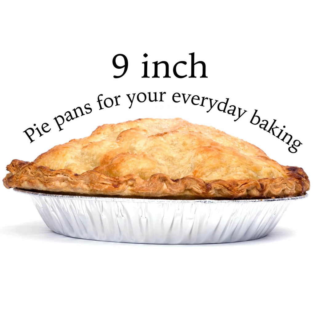9” Shallow Aluminum Foil Pie Pans / Non-Stick & Oven Safe Disposable